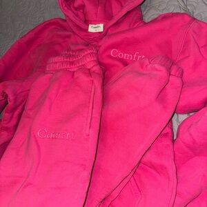Comfrt Small Hot Pink Hoodie and Sweatpants Set like new
